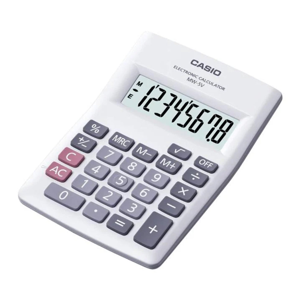 Casio Calculadora De Mini Escritorio MW-5V-WE