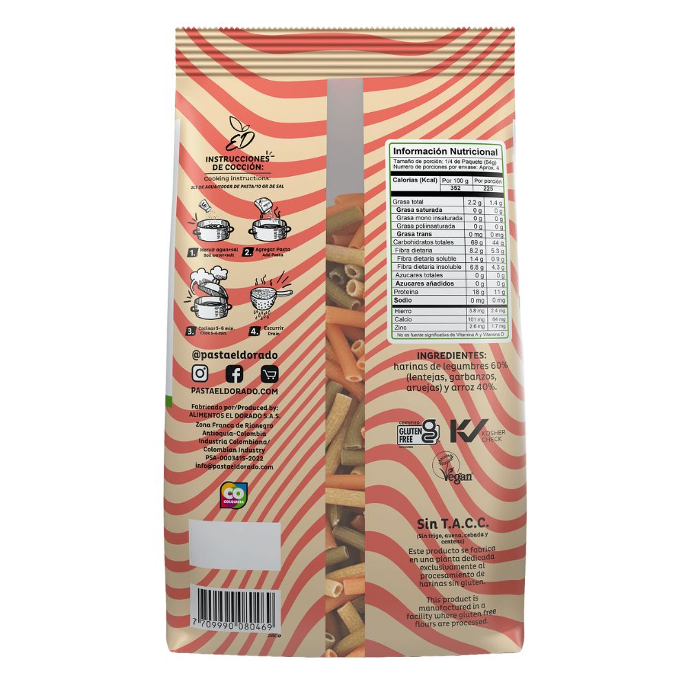 El Dorado Macarrones Tricolor 250 gr