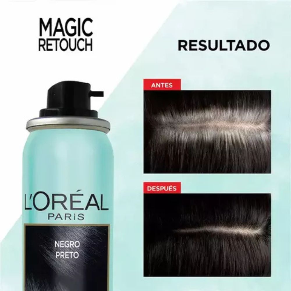 Spray Cubre Canas Loreal Magic Retouch Negro 75 ml