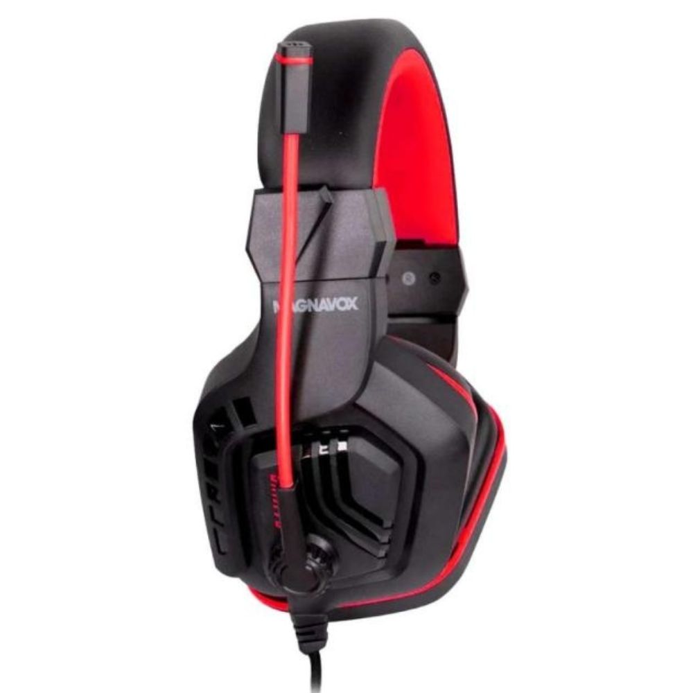 Magnavox Audífonos Gaming Con Micrófono Flexible Red