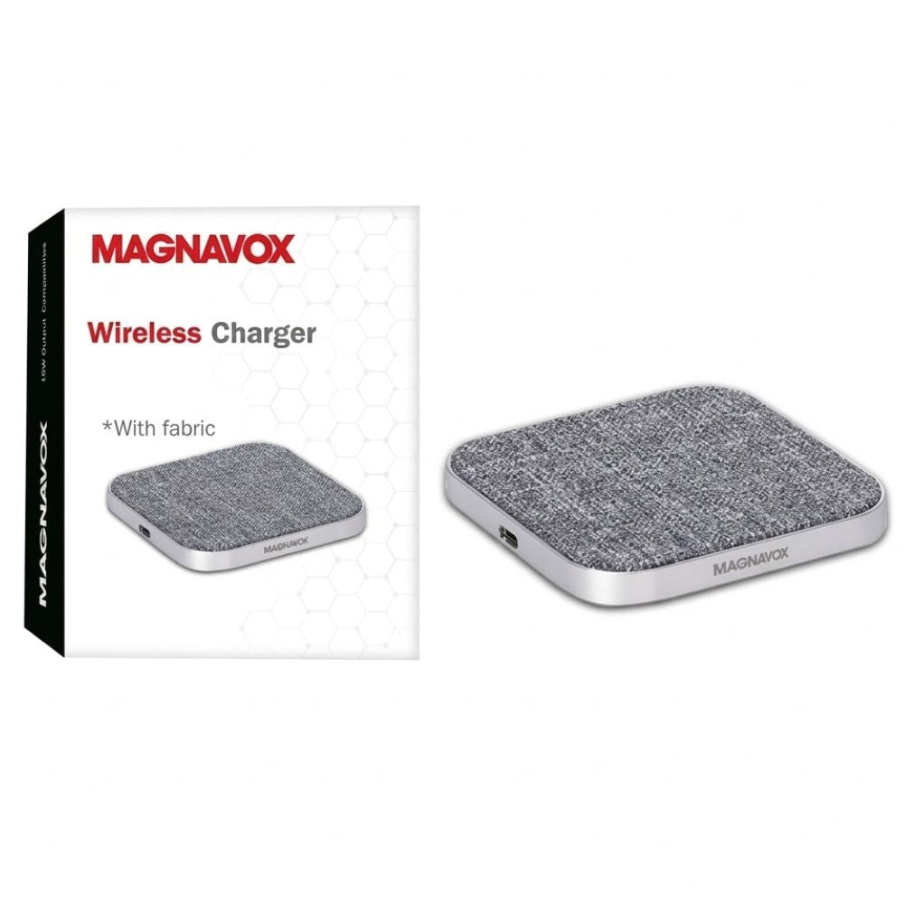Magnavox Cargador Inalámbrico Para Smartphones 10 Watts Plata