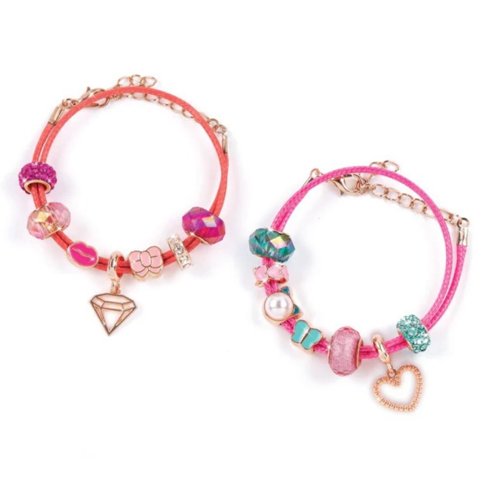 Make It Real Pulseras De Charms De Halo Bella Rosa 8+ 17Pzs