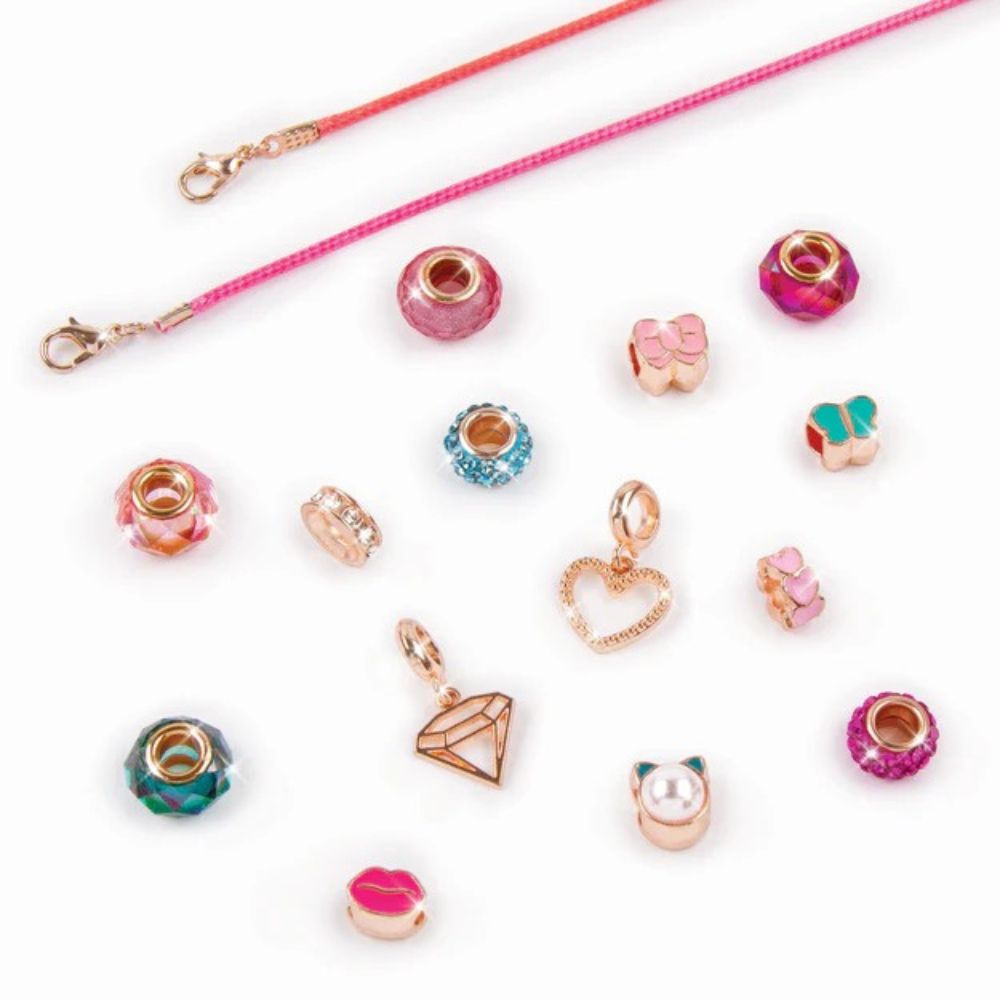 Make It Real Pulseras De Charms De Halo Bella Rosa 8+ 17Pzs
