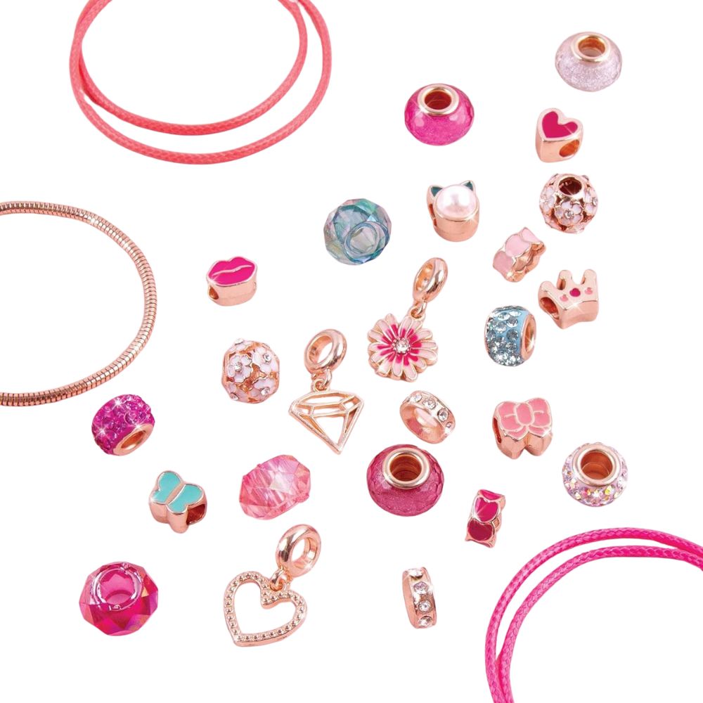 Make It Real Pulseras De Charms De Halo Rosa Princesa 8+ 28Pzs