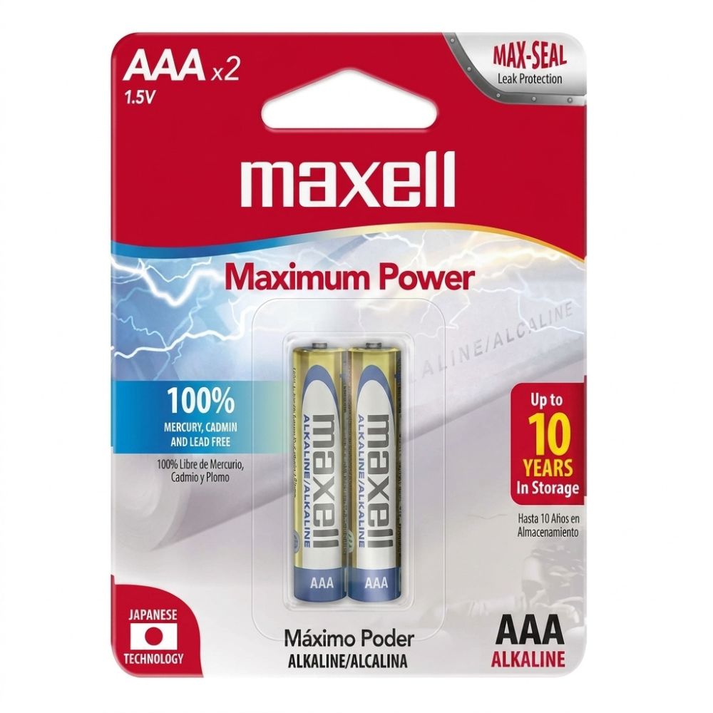Maxell Baterías AAA 1.5V 2Und