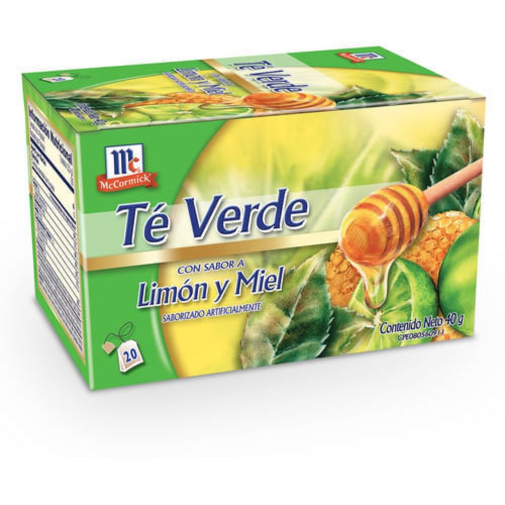McCormick Infusión De Té Verde Limón Y Miel 20 Und