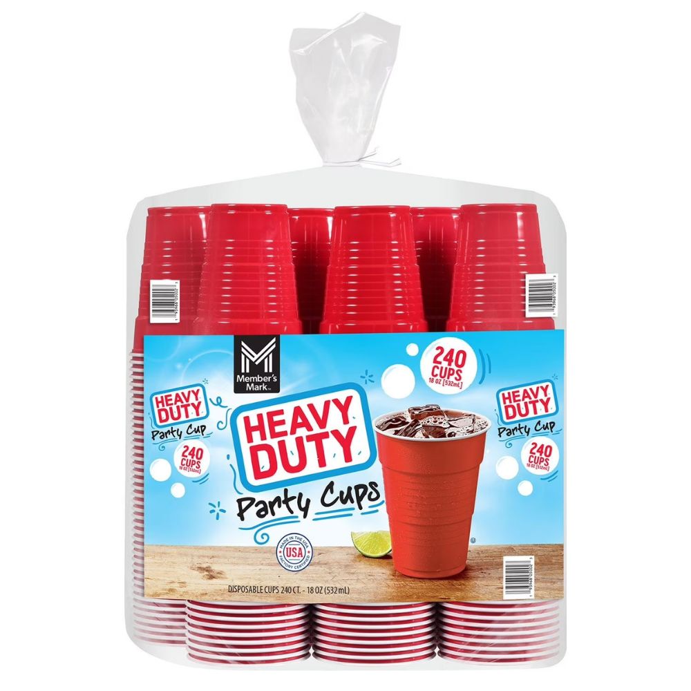 Member's Mark Vasos Heavy-Duty Red 532ml 240Und