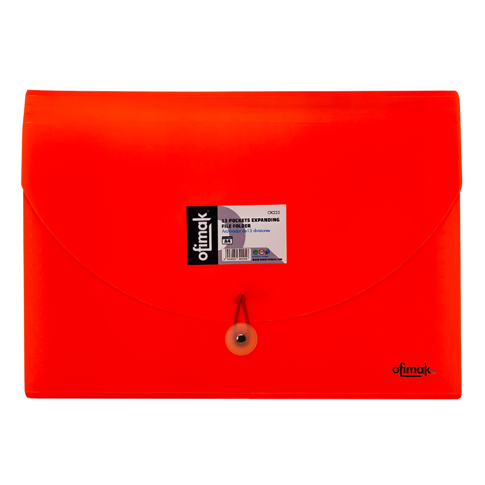 Ofimak Archivador de 13 Divisiones Acordeon Tamaño A4