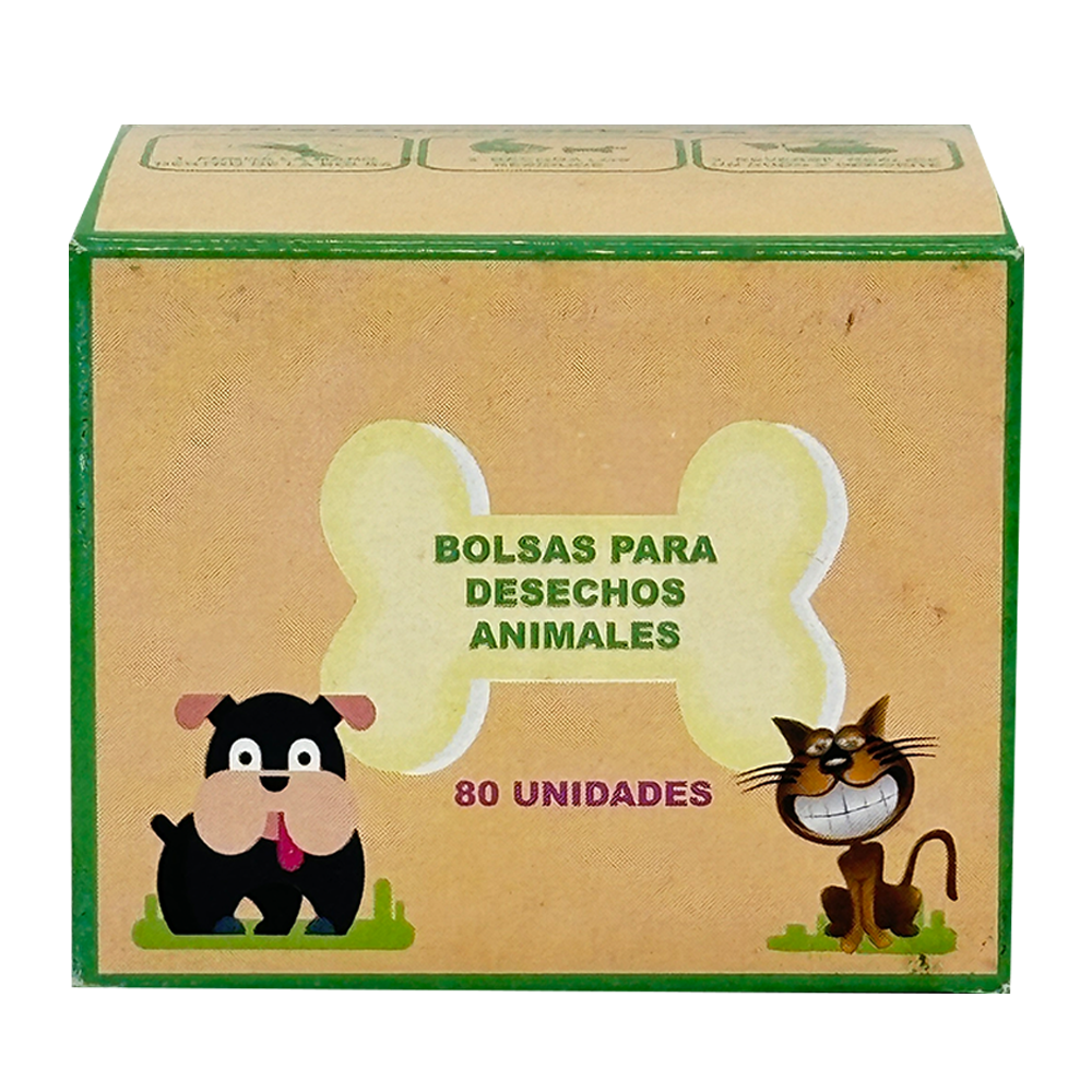 Rollo de 80 Bolsas para Desechos de Animales