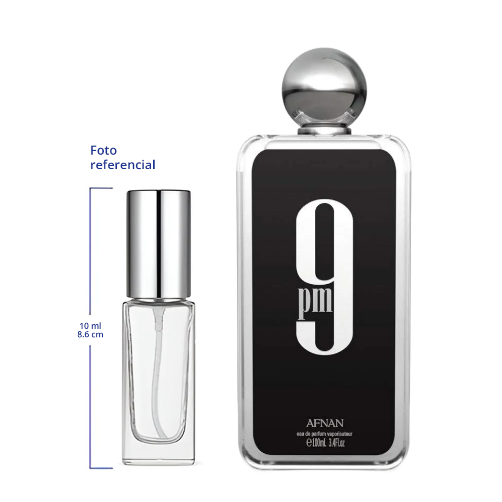 Afnan 9pm Decant Travel Size 5ml y 10ml de 95 a 150 Sprays Aprox Eau De Parfum For Men