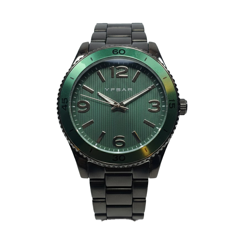 Tahari Reloj Para Caballero Black Green