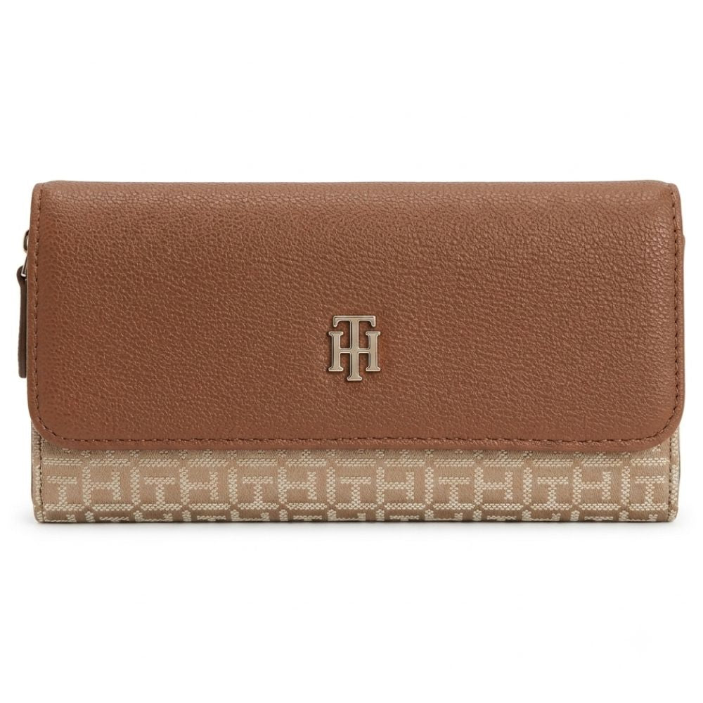 Tommy Hilfiger Monedero Monogram Gold Brown