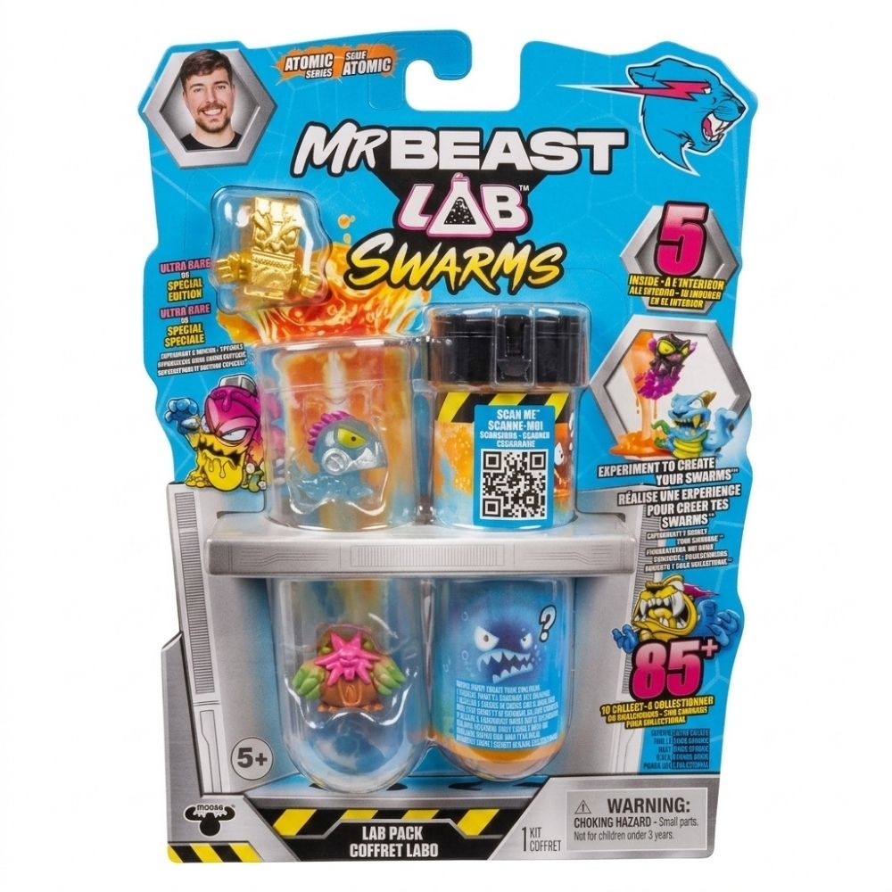 Mr Beast Lab Swarms Pack 5 Figuras Sorpresas 1Und 5+