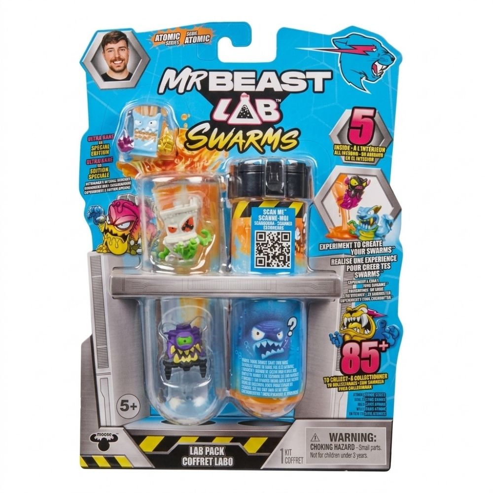 Mr Beast Lab Swarms Pack 5 Figuras Sorpresas 1Und 5+