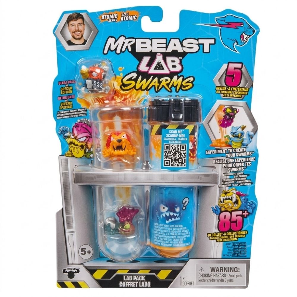 Mr Beast Lab Swarms Pack 5 Figuras Sorpresas 1Und 5+