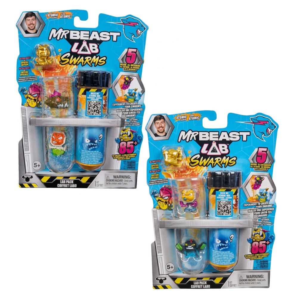 Mr Beast Lab Swarms Pack 5 Figuras Sorpresas 1Und 5+