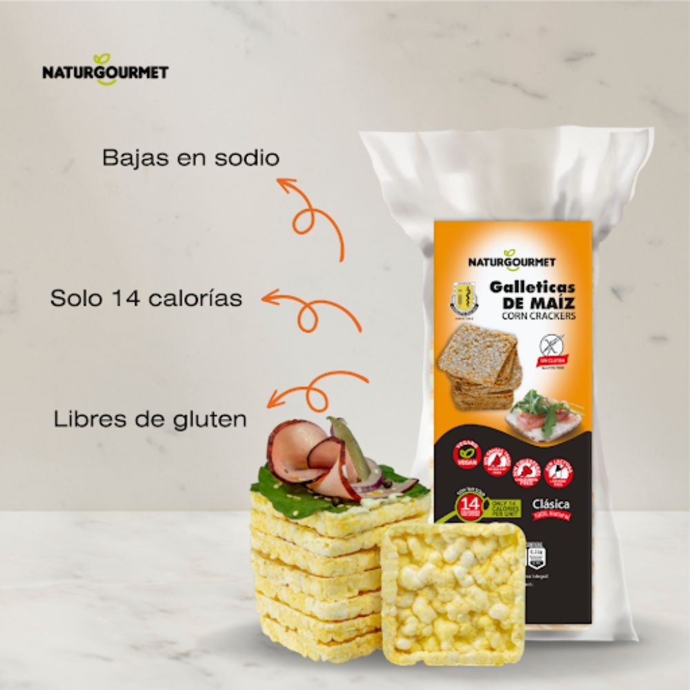 Naturgourmet Galletitas de Maíz Clásicas 16 Und