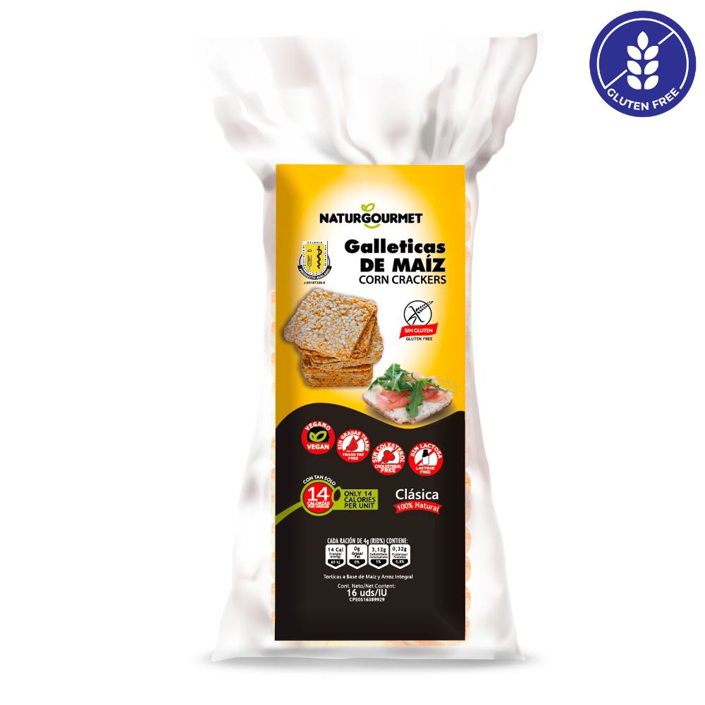 Naturgourmet Galletitas de Maíz Clásicas 16 Und