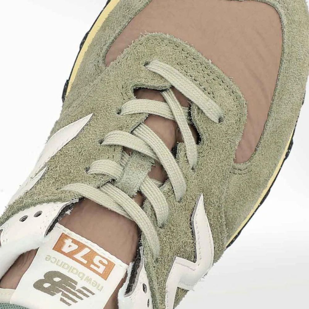 New Balance Lifestyle 574 Classics Washed Out Brights Gris Y Verde Zapato Unisex