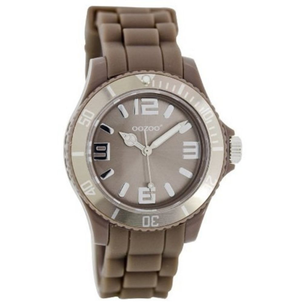 Oozoo Reloj Deportivo Correa De Silicone Para Damas Light Brown