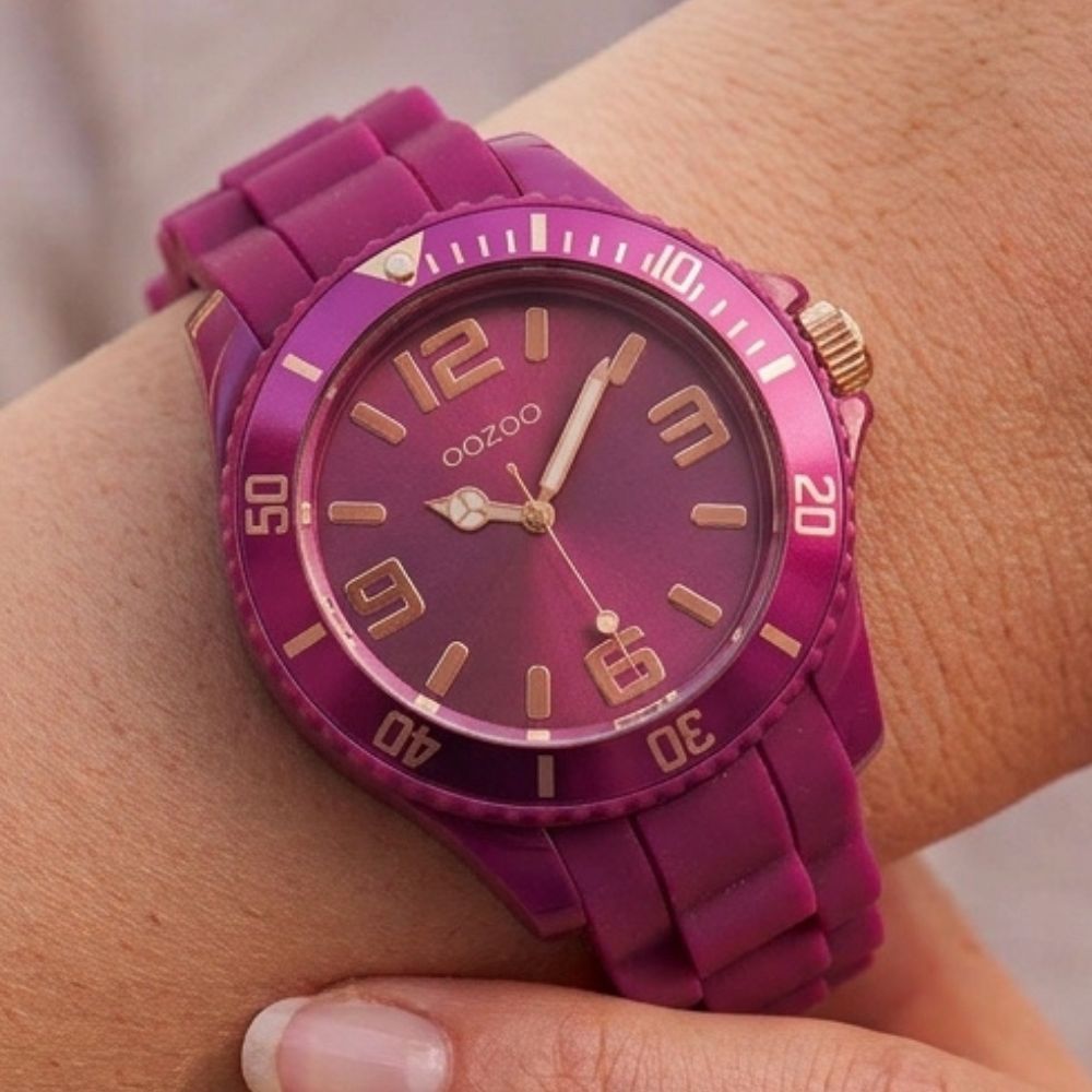 Oozoo Reloj Deportivo Correa De Silicone Unisex Purple