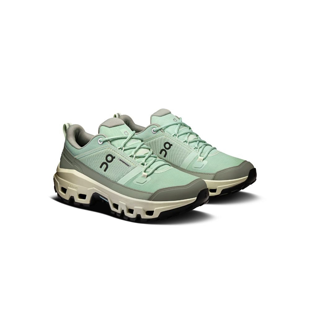 On Zapatos Trail Para Damas Cloudrock Low Waterproof Mineral Aloe