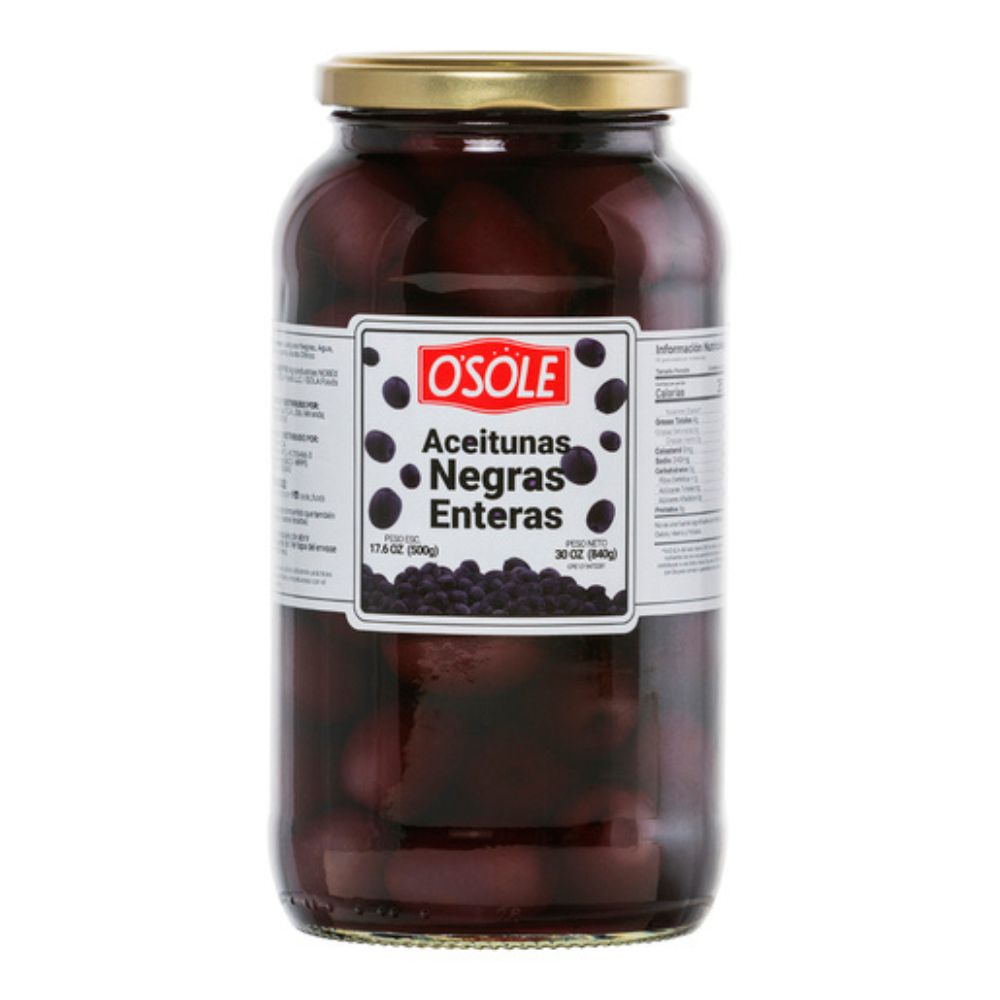Osole Aceitunas Negras Enteras 840gr