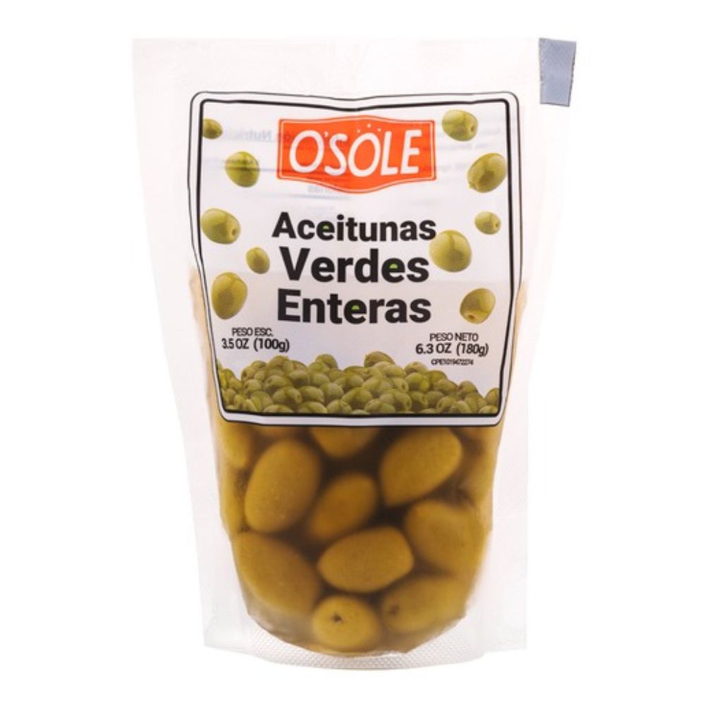 Osole Aceitunas Verdes Enteras Pouch 180gr
