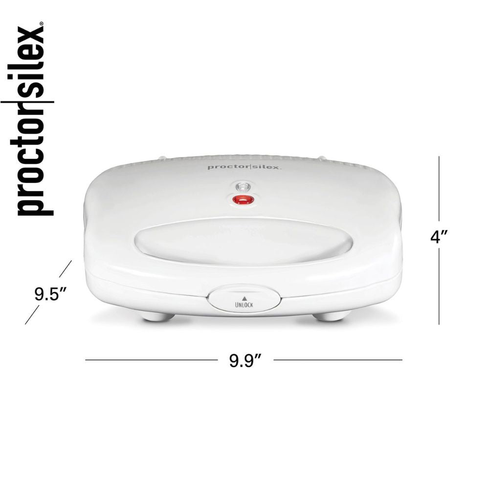 Proctor Silex Tostadora De Sandwich Antiadherente Blanca