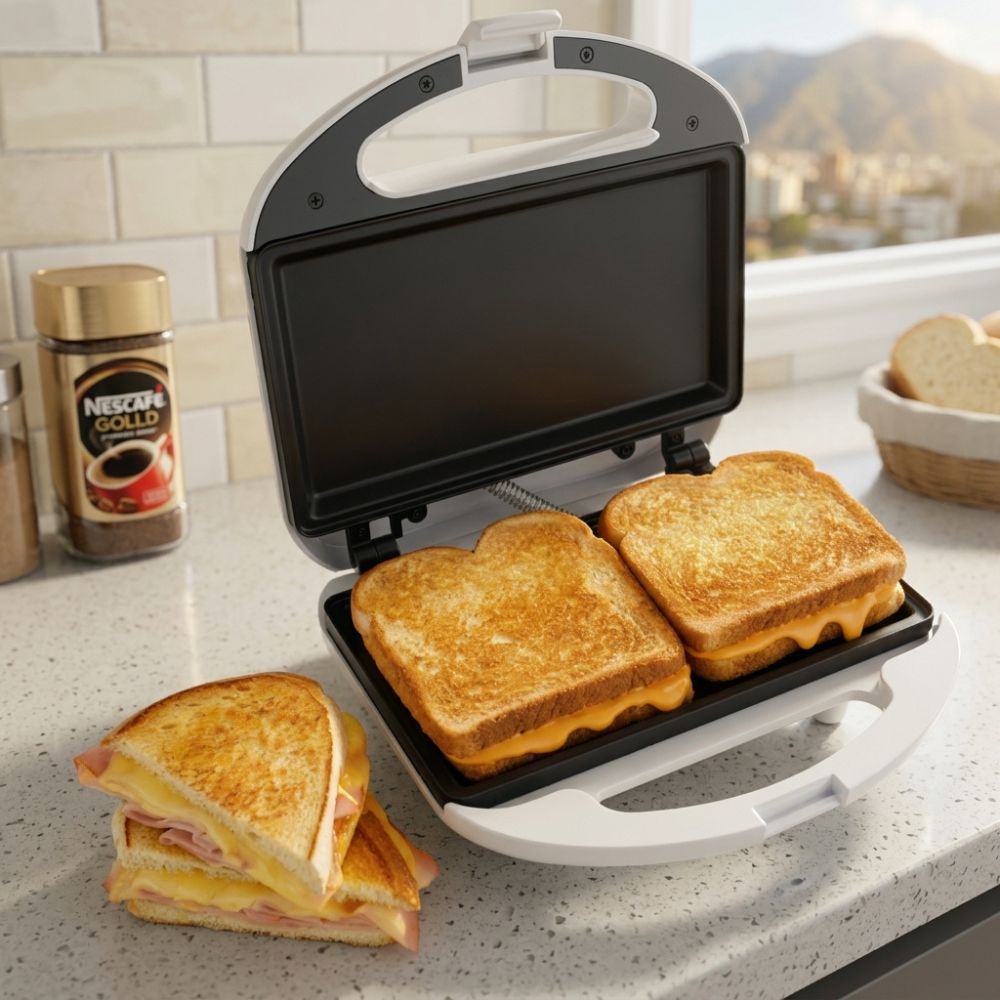 Proctor Silex Tostadora De Sandwich Antiadherente Blanca