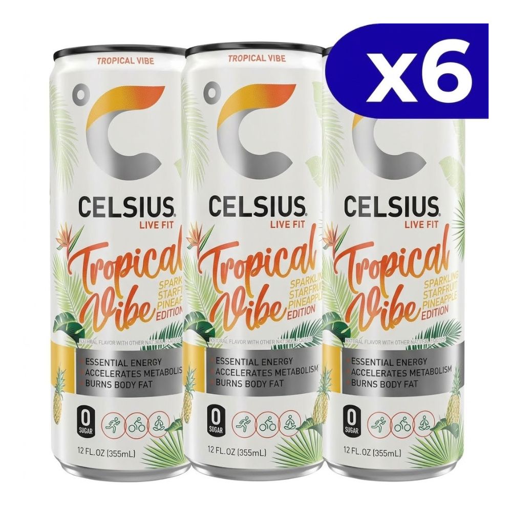 Celsius Liv Fit Sparkling Vibe Tropical Pack 6 Und De 355ml