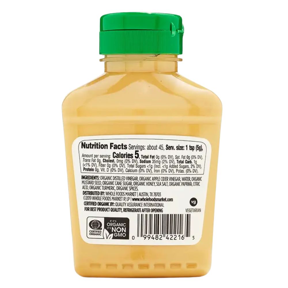 365 Whole Foods Market Organic Honey Mustard 227g