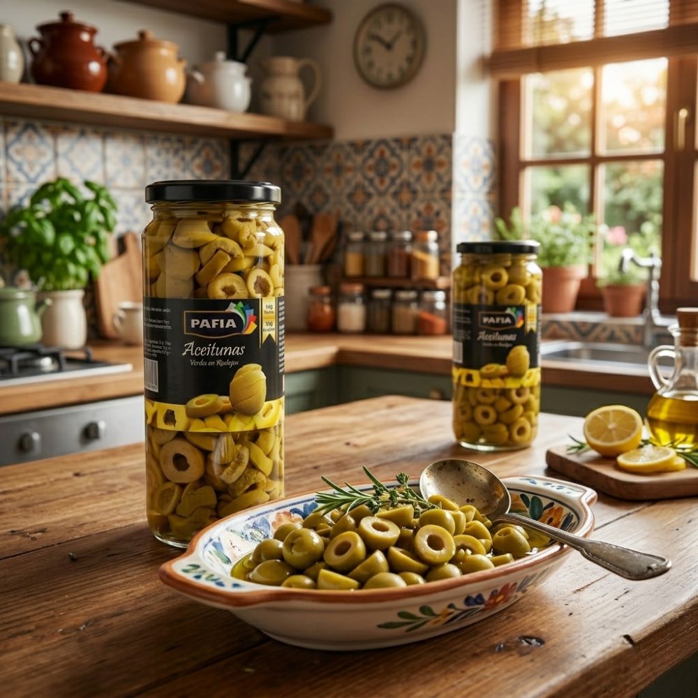 Pafia Aceituna Verde Fileteada 330gr