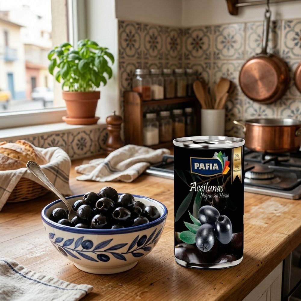 Aceitunas Negras sin Hueso Pafia 150g