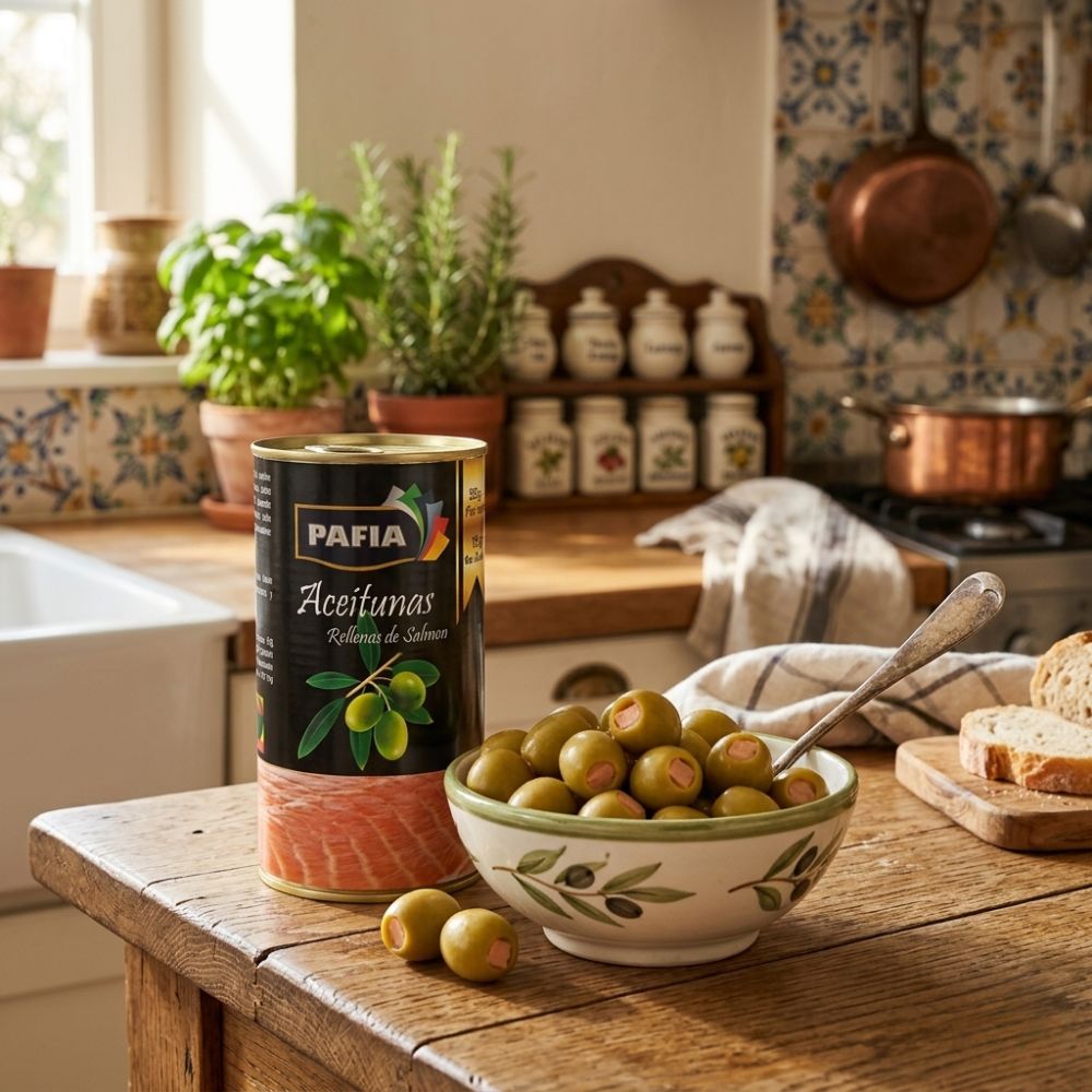 Aceitunas Rellenas de Salmón Pafia 150g
