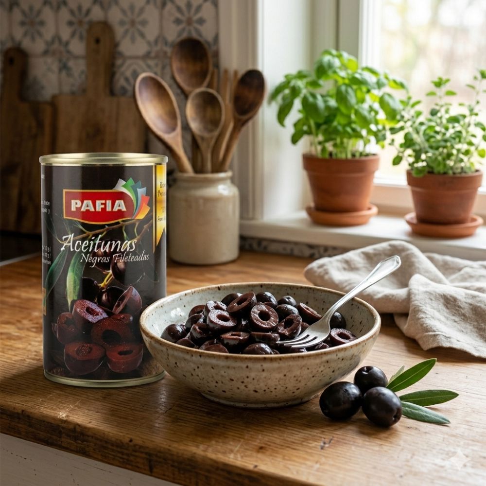 Aceitunas Negras Fileteadas Pafia 350g