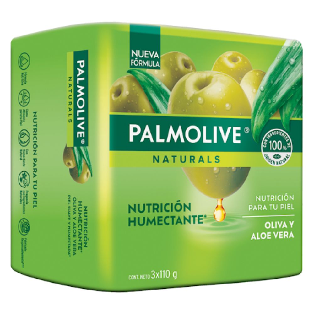 Palmolive Jabón En Barra Aloe Y Oliva 3x110gr