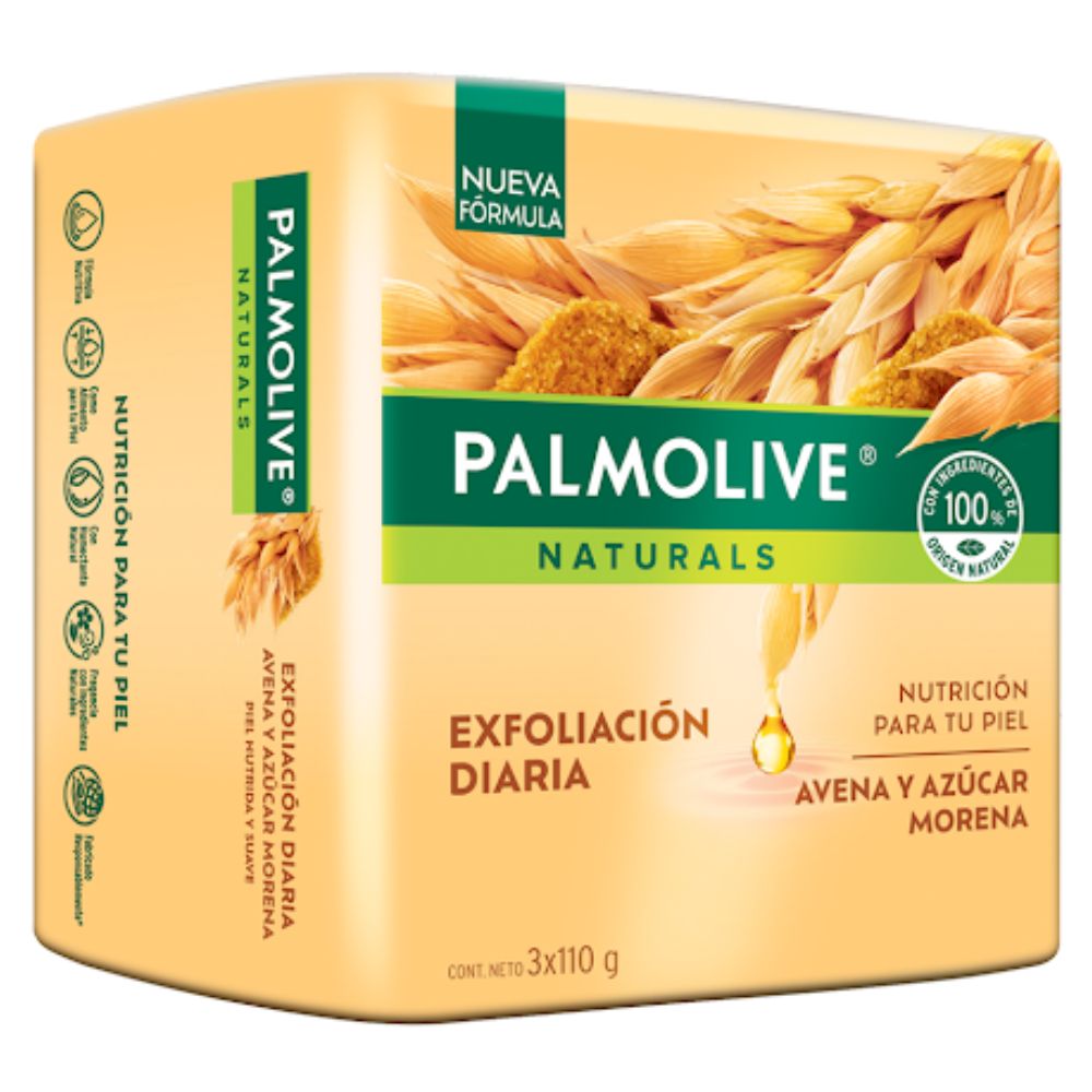 Palmolive Jabón En Barra Avena Y Azúcar Morena 3x110gr