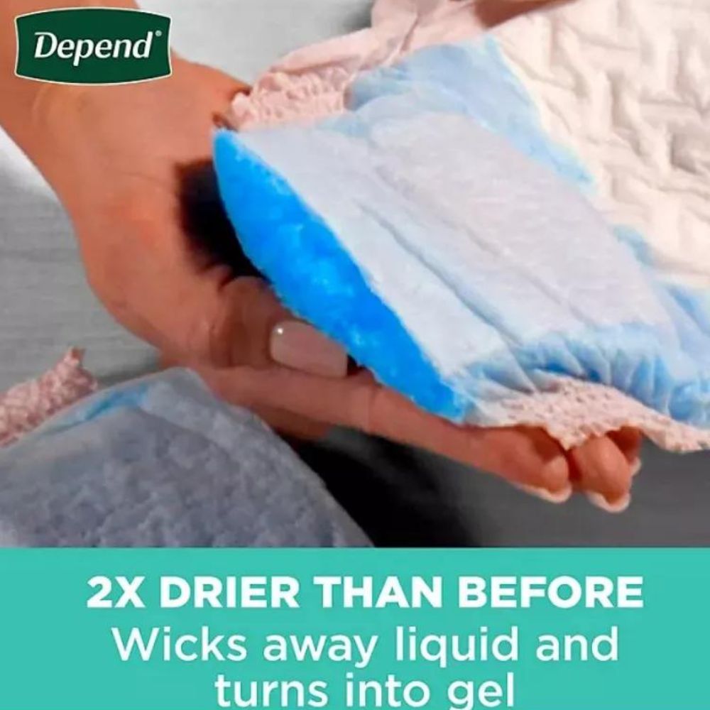 Depend Plus+ Interior Incontinencia Dama Talla S 24-30in 92Und