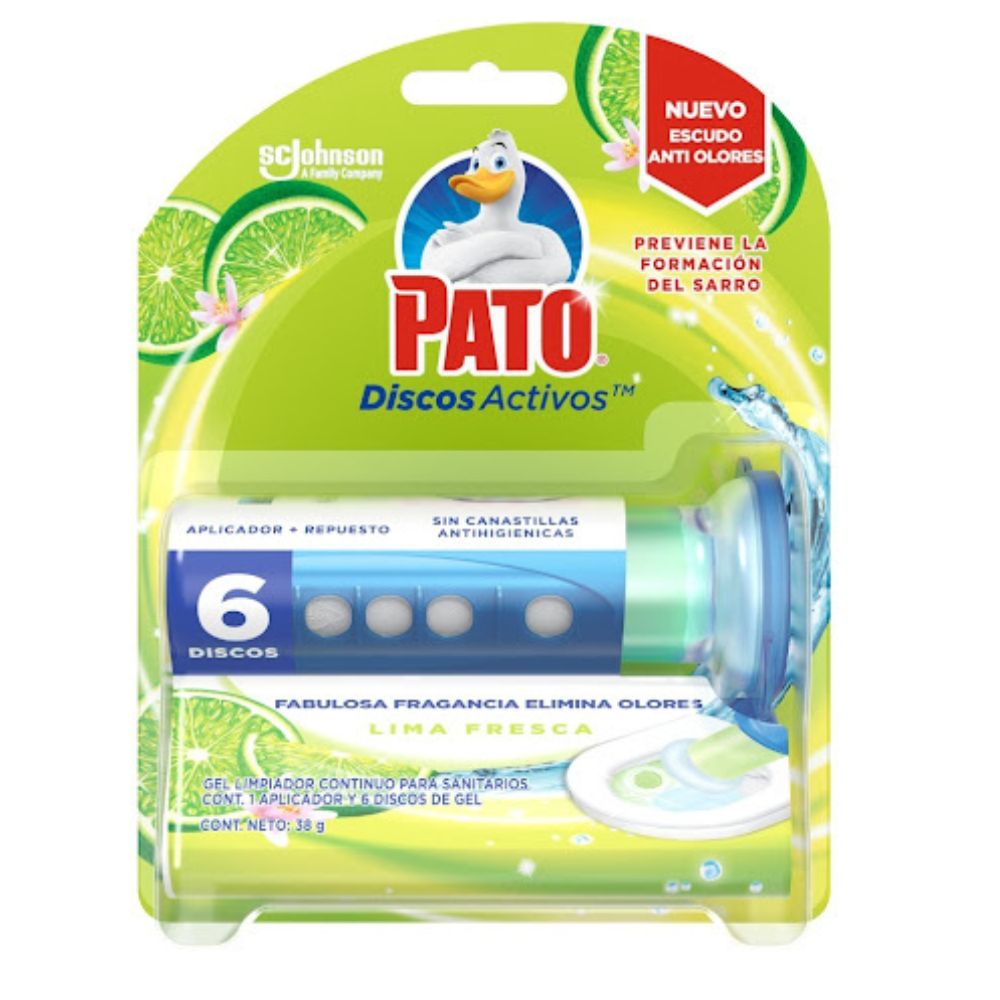 Pato Purific Limpiador Discos Activos Lima Fresca Repuestos 6Und
