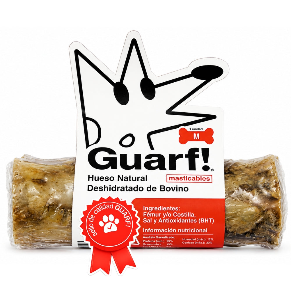 Guarf Hueso Natural Deshidratado Para Perros Tamaño M
