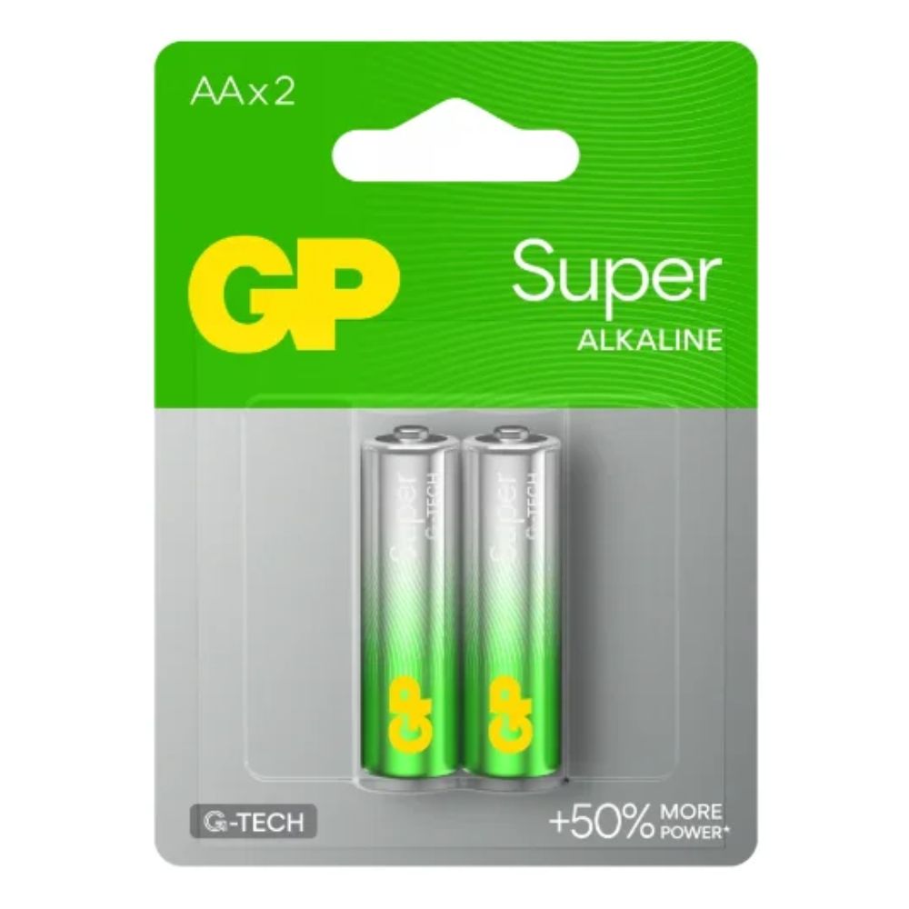 Pilas Gp Super Alcalina AA-Mod-GP15A-2U2  Blíster 2 Und