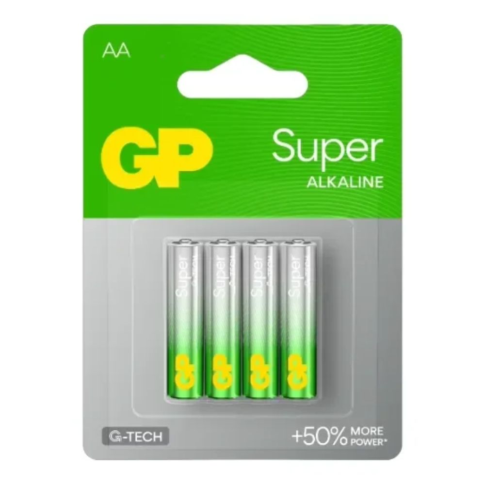 Pilas Gp Super Alcalina AA-Mod-GP15A-2U4  Blíster 4 Und