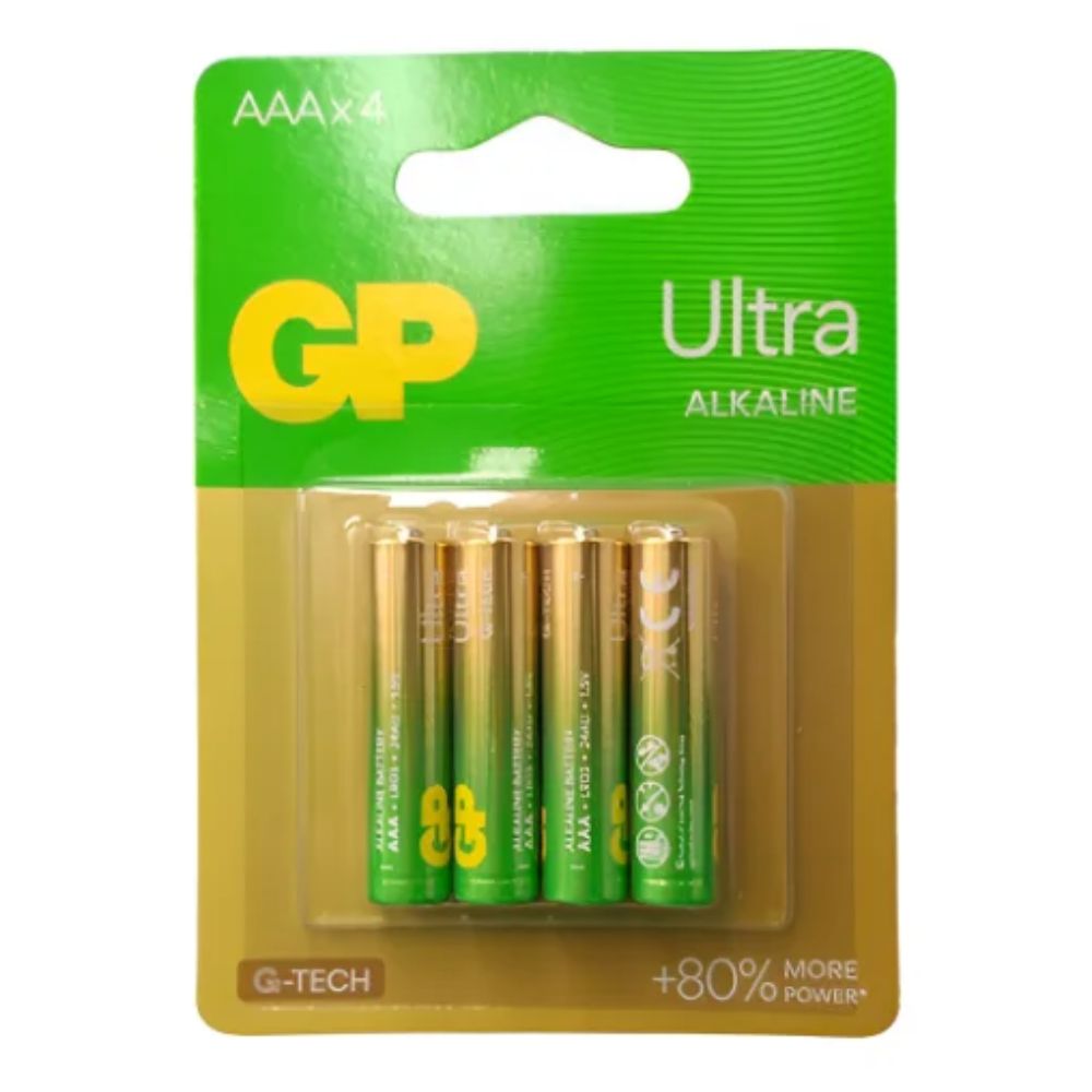 Pilas Gp Ultra Alcalina AAA MOD-GP24AU-2U4 Blister 4 Und