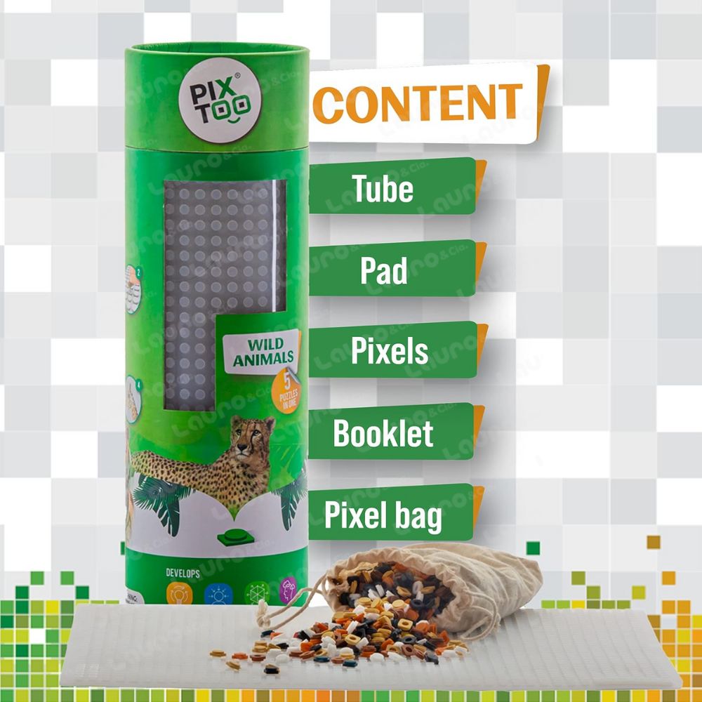 Pixtoo Wild Animals Rompecabezas a Base de Pixeles +7