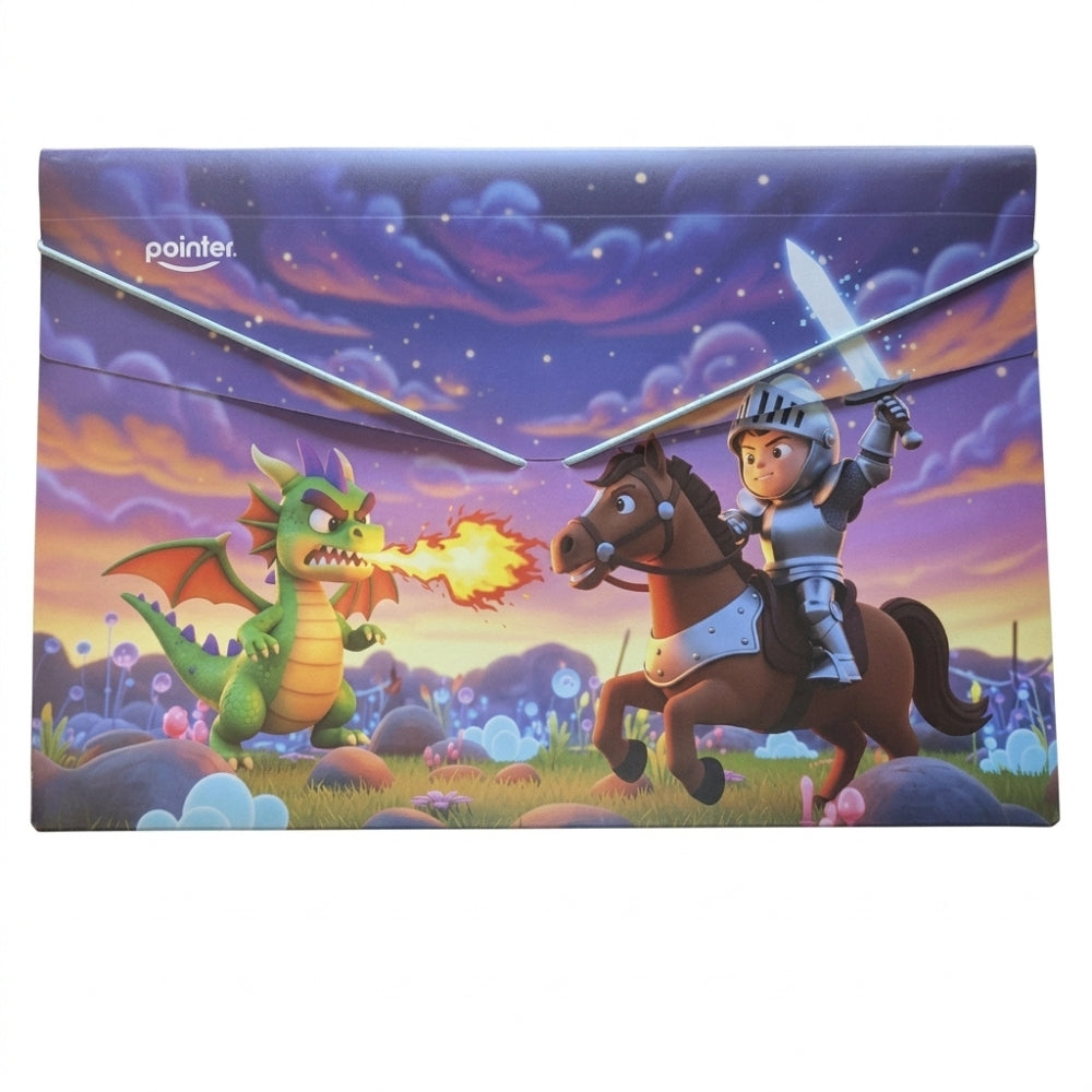 Pointer Carpeta Horizontal Con Liga Caballero Medieval