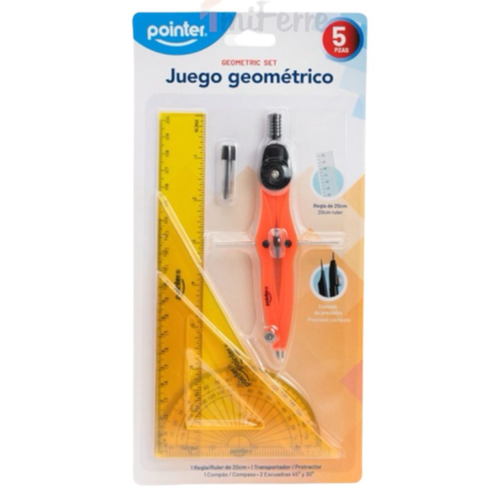 Pointer Set De Juego Geométrico 5Pzs Colores Varios