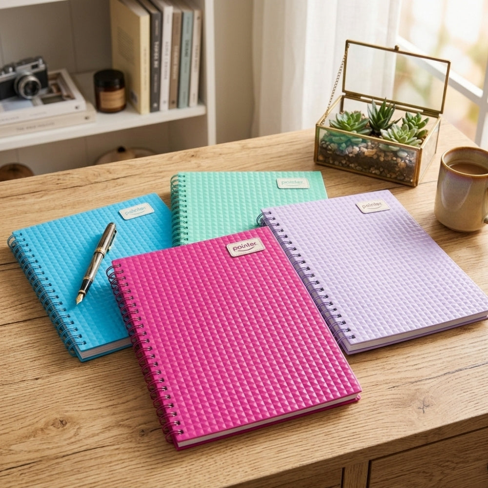 Pointer Libreta Grande Espiral My Way 3 Materias Colores Variados