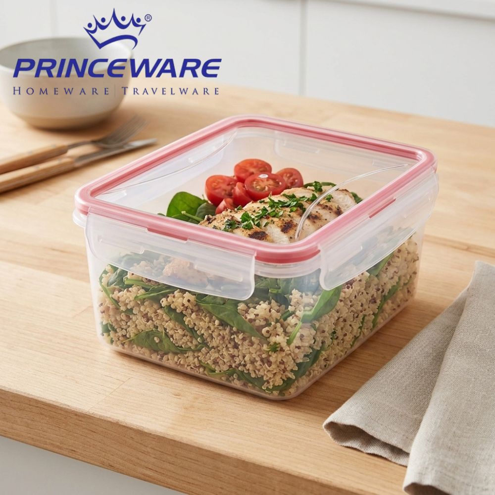 Contenedor De Alimentos Rectangular Princeware Con Tapa Hermética Orange 730ml