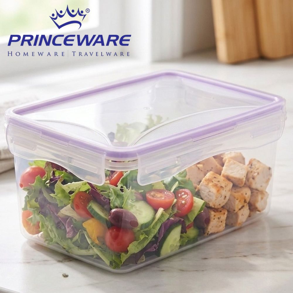 Contenedor De Alimentos Rectangular Princeware Con Tapa Hermética Purple 1810ml